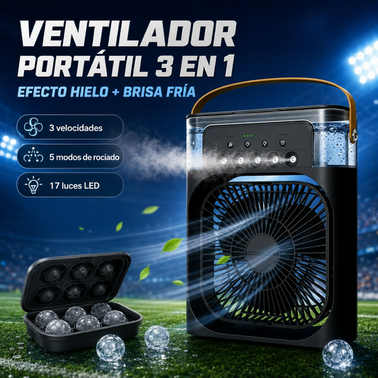 Ventilador Portátil 3 en 1 con Efecto Hielo | BrisaGo