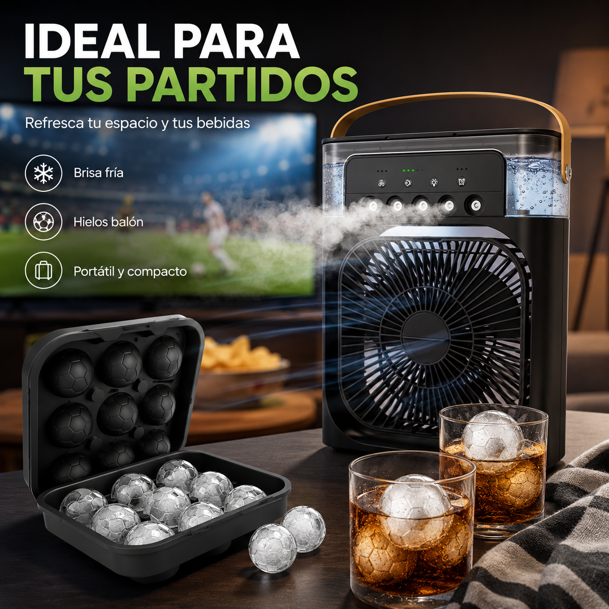 Ventilador Portátil 3 en 1 con Efecto Hielo | BrisaGo